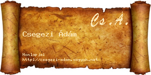 Csegezi Ádám névjegykártya